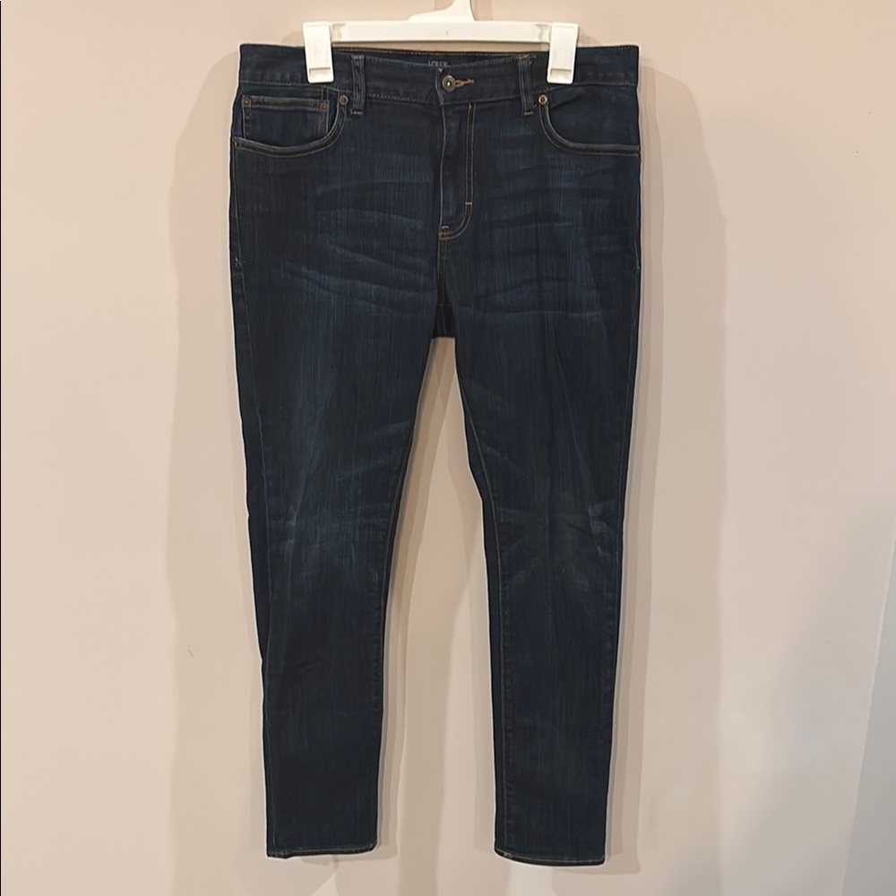 J. Crew Straight Fit Blue Jeans with Tapered Leg Men's 33x32